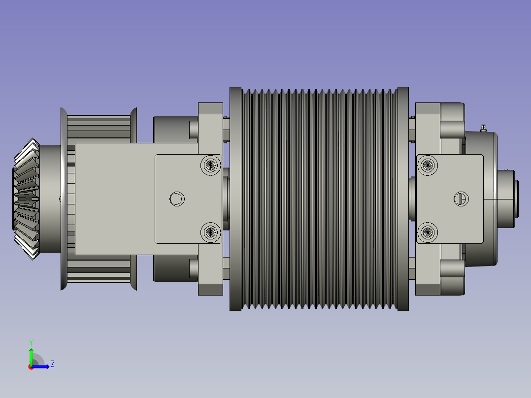 牵引滚轮装配g左视图