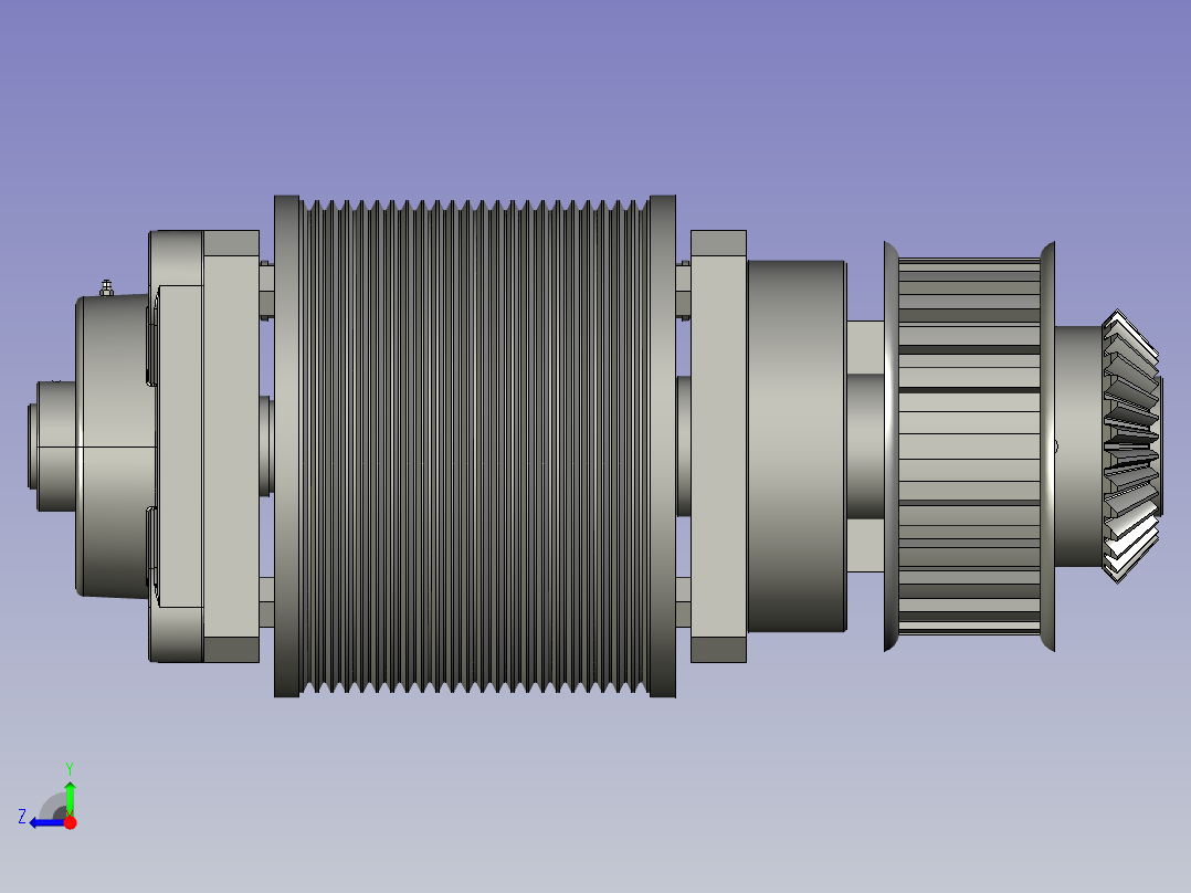 牵引滚轮装配g右视图