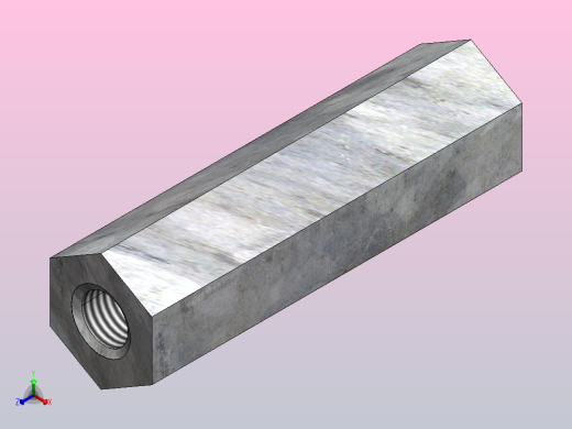 长螺母正等轴测缩略图