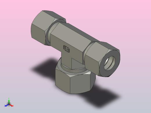 EO管接头三通异径管TR12 15 12ZL71.stp