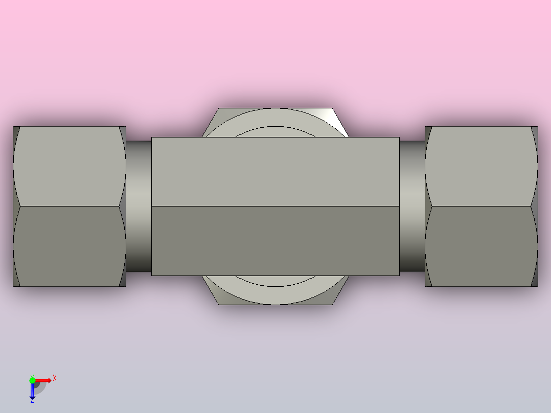 EO管接头三通异径管TR12 15 12ZL71.stp俯视图