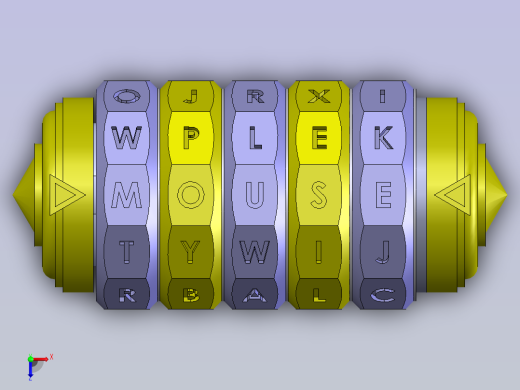 Cryptex达芬奇密码桶 stp俯视缩略图