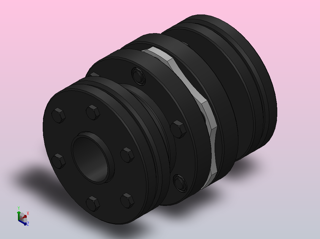 DJM-Y-P型锁紧盘式单型弹性膜片联轴器／SJM-Y-P型锁紧盘式双型弹性膜片联轴器_DJM-05-Y-P-38／Y-P-38-127主视图