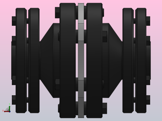 DJM-Y-P型锁紧盘式单型弹性膜片联轴器／SJM-Y-P型锁紧盘式双型弹性膜片联轴器_DJM-05-Y-P-38／Y-P-38-127左视缩略图