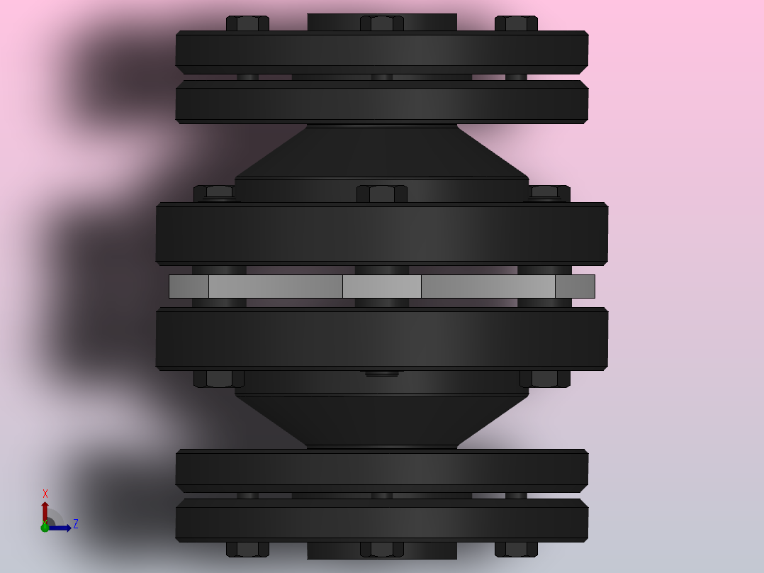 DJM-Y-P型锁紧盘式单型弹性膜片联轴器／SJM-Y-P型锁紧盘式双型弹性膜片联轴器_DJM-05-Y-P-38／Y-P-38-127俯视图