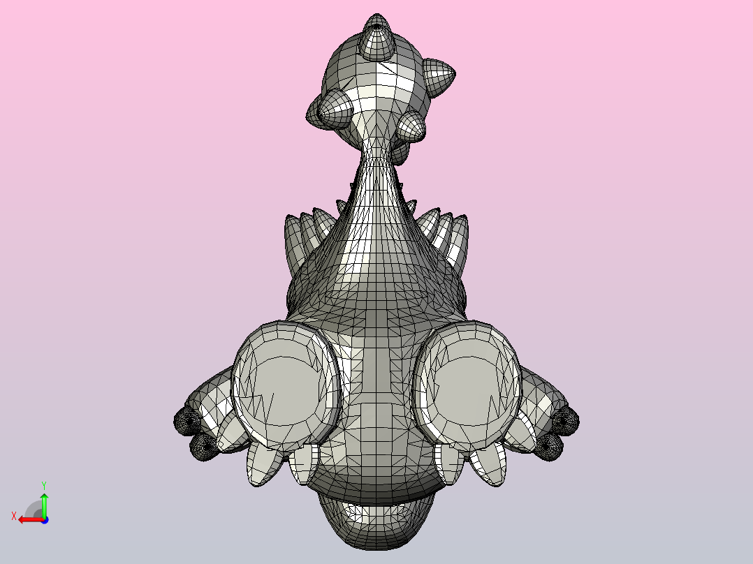 混基因恐龙后视图