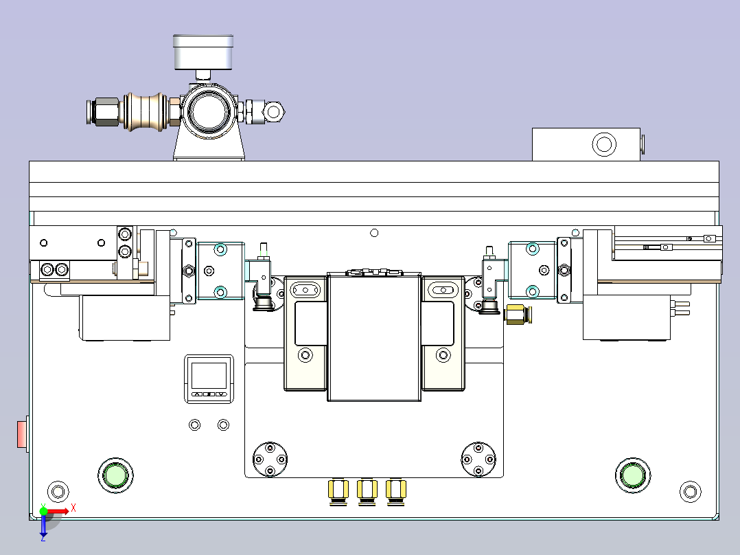 电芯半自动折角机3D模型俯视图