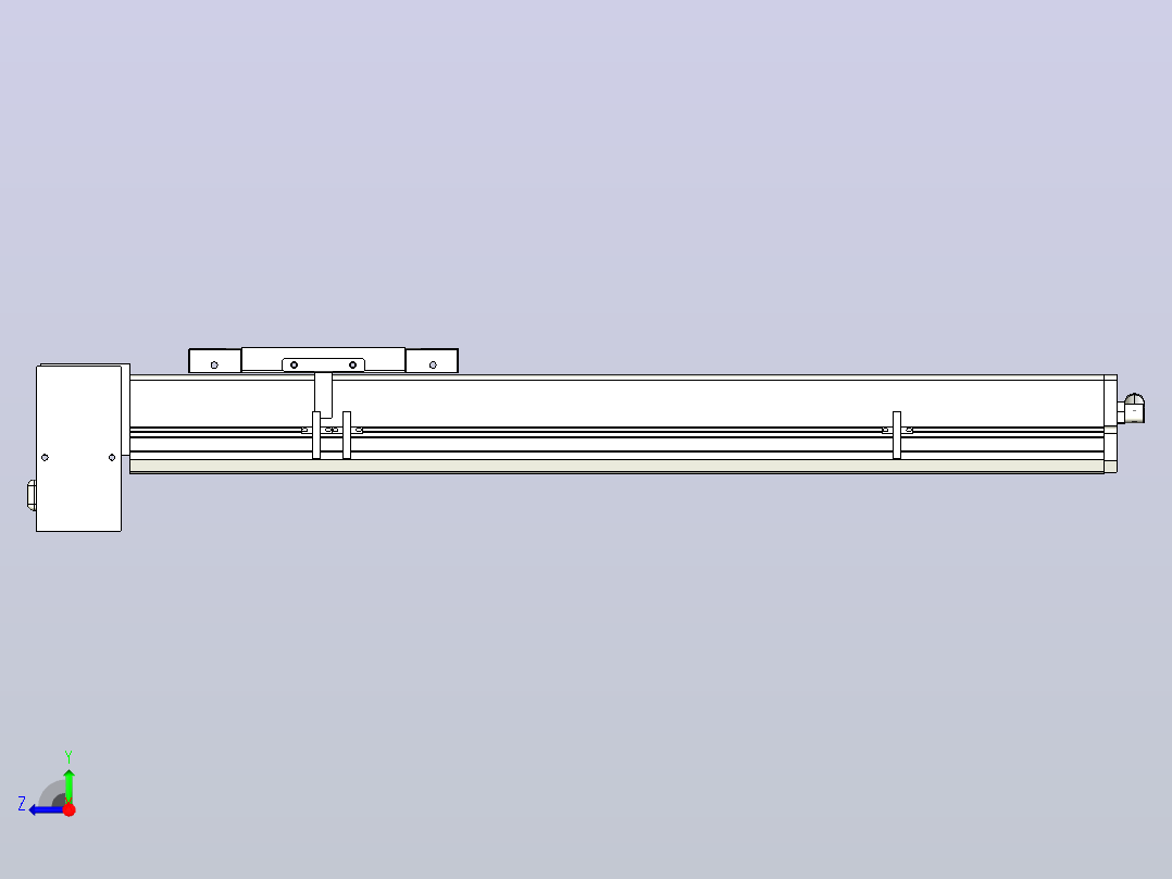 MCB17无尘皮带滑台[MCB17-L40-500-RD-P40-C3]右视图