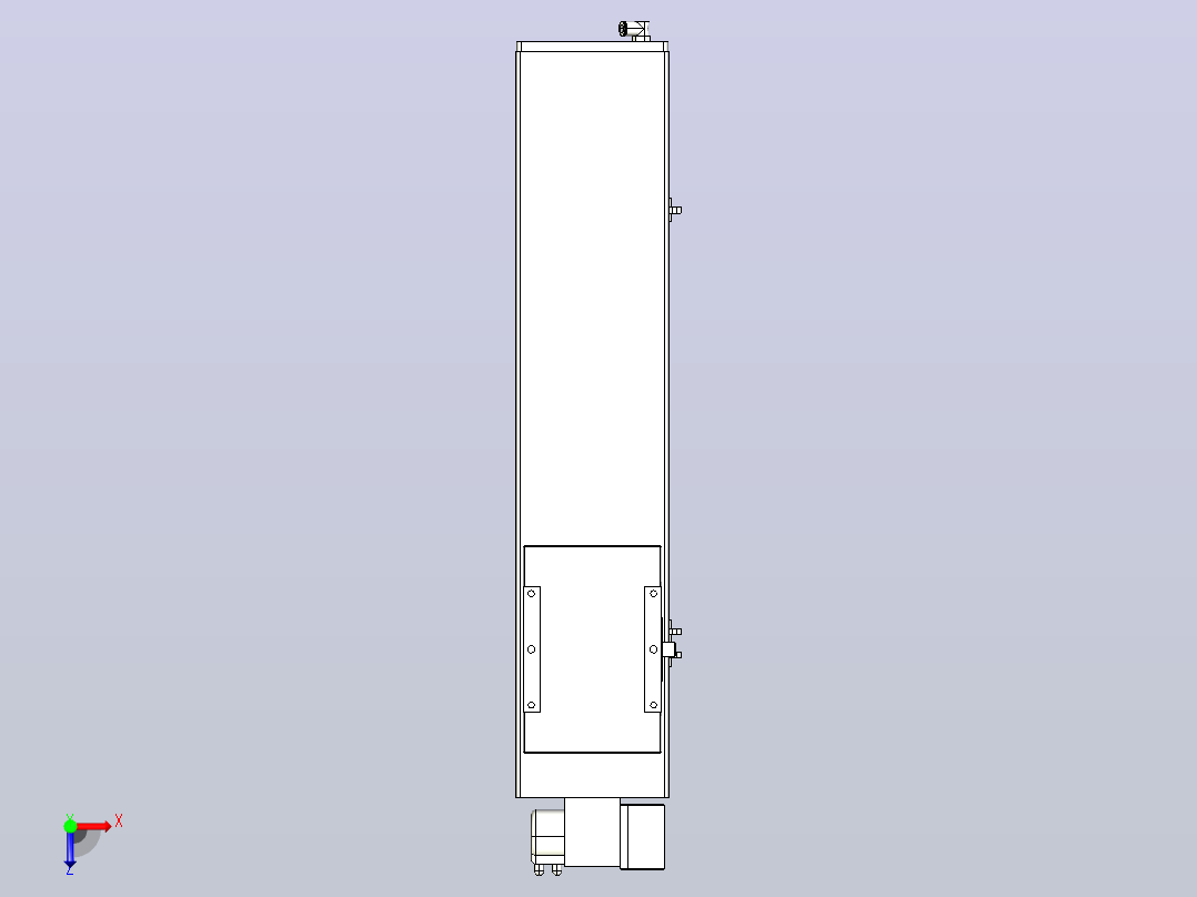 MCB17无尘皮带滑台[MCB17-L40-500-RD-P40-C3]俯视图
