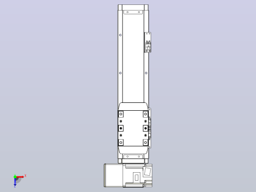 机器人皮带驱动直线轴TPA-GCB-80-P60-L200-LU-M20-N3俯视缩略图