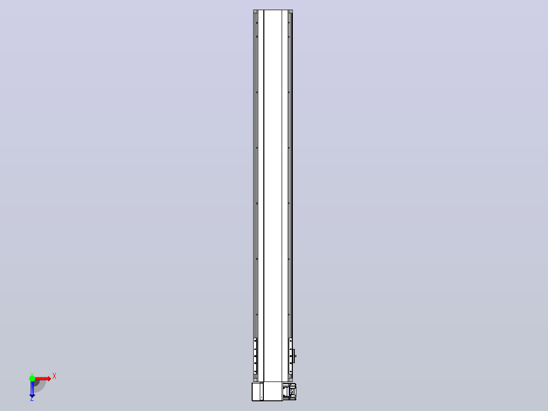 皮带直线轴半封闭可选导轨TPA-HNB-140D-120-L1100-LP-Y-P40-N3俯视图