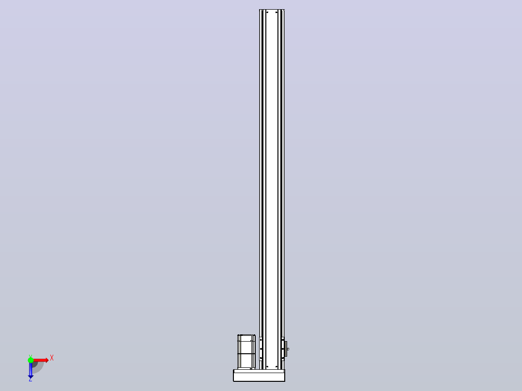 日规模组半封闭丝杆TPA-HNR-85S-1610C-L1050-ML-Y-P20-N3俯视图