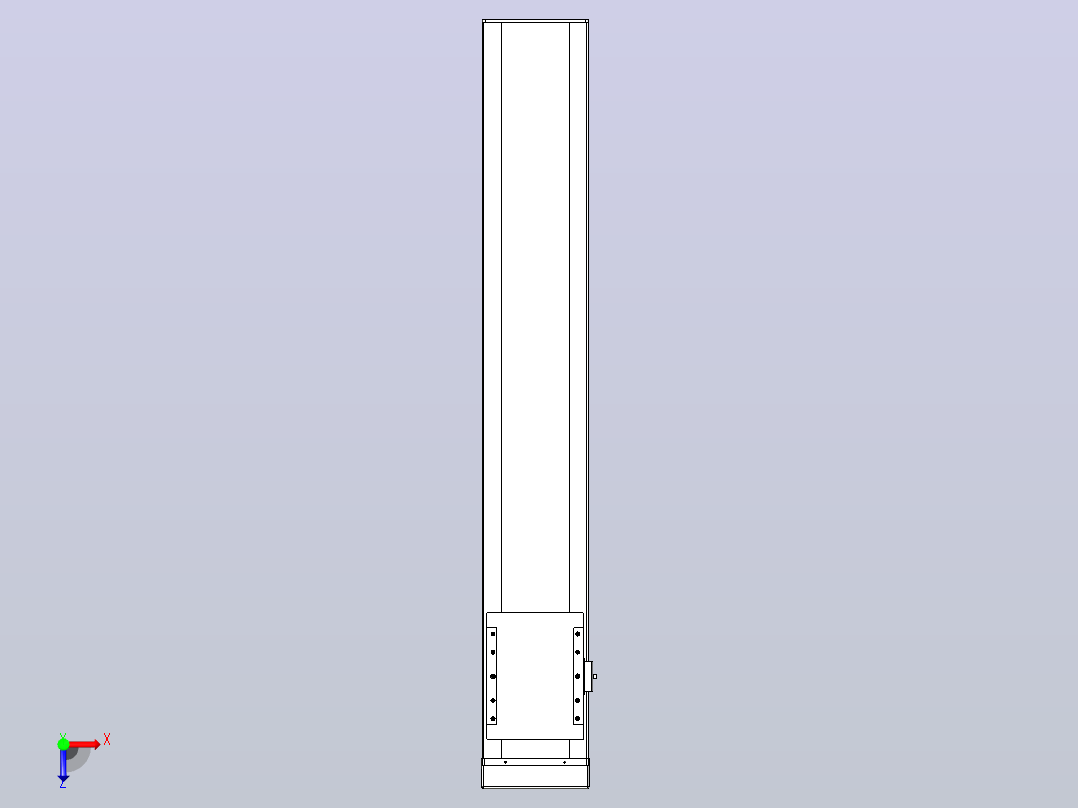滚珠丝杠直线轴带导轨全封闭TPA-HCR-175D-2510C-L950-MP-C-P75-N3俯视图