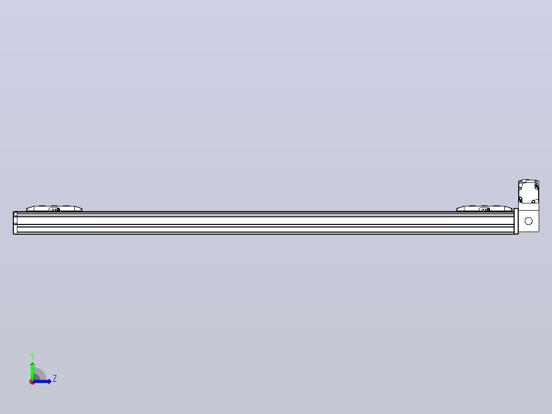 皮带直线轴双滑块型TPA-GCBS-50-P42-L375-RU-M10-N3左视图