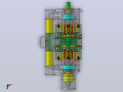 斜盘转动式液压柱塞泵设计（SW+CAD+说明书）俯视缩略图