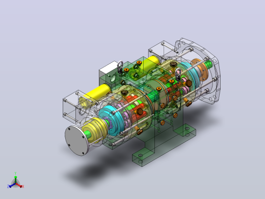 斜盘转动式液压柱塞泵设计（SW+CAD+说明书）正等轴测缩略图