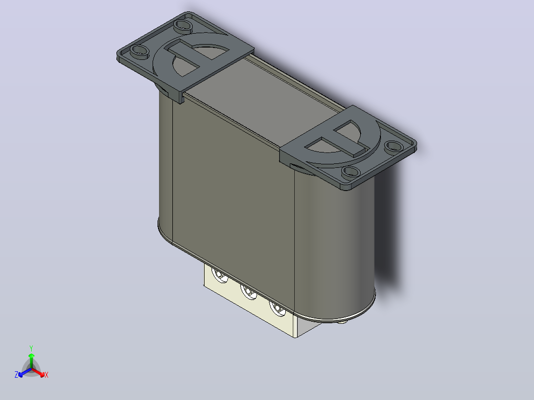 BKMJ(0.4～0.48)-6～8kvar-3自愈式低电压并联电容器三维模型202202主视图