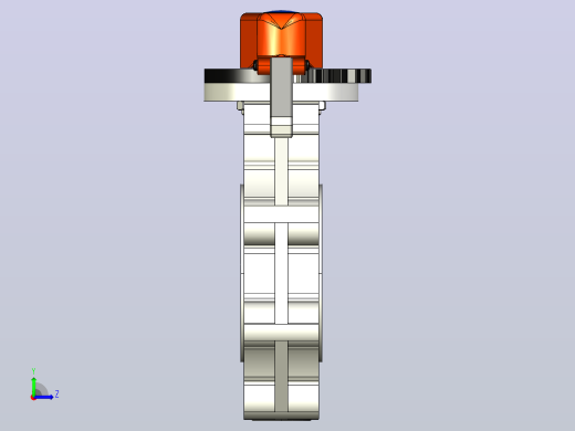 工业蝶阀左视缩略图