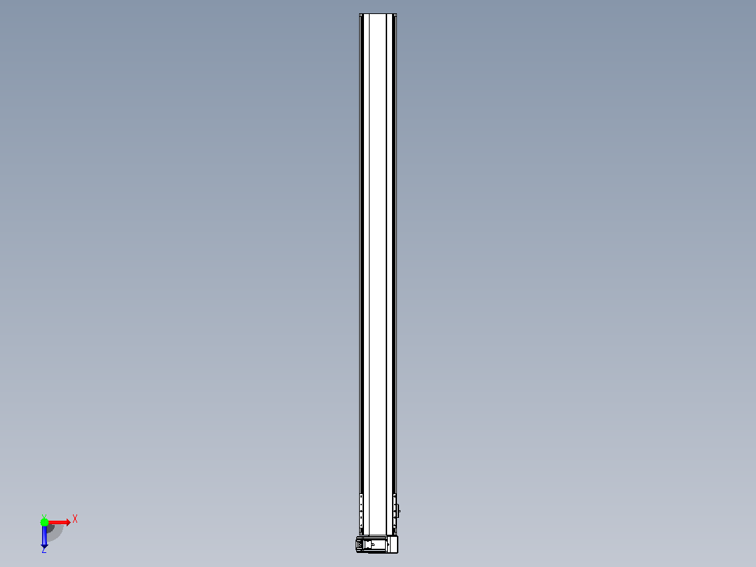 皮带直线轴半封闭可选导轨TPA-HNB-140D-120-L1750-RU-C-P40-N3俯视图