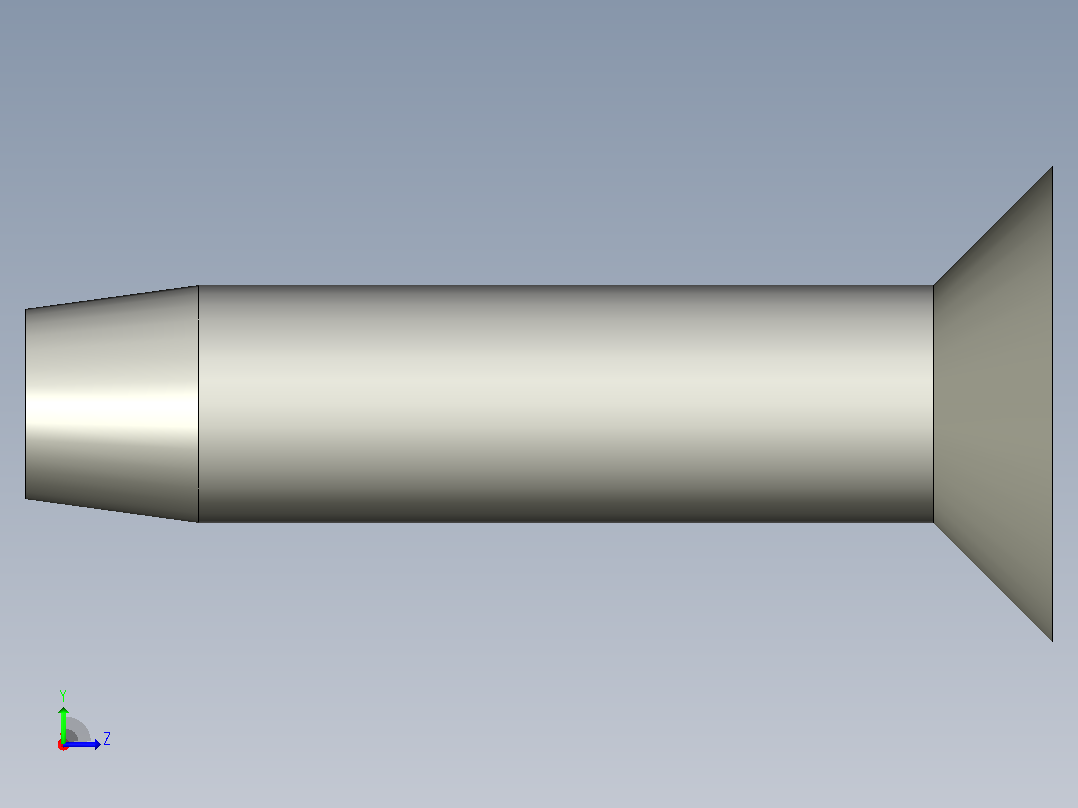 GB846_FH-85 H型槽F型沉头自攻螺钉左视图