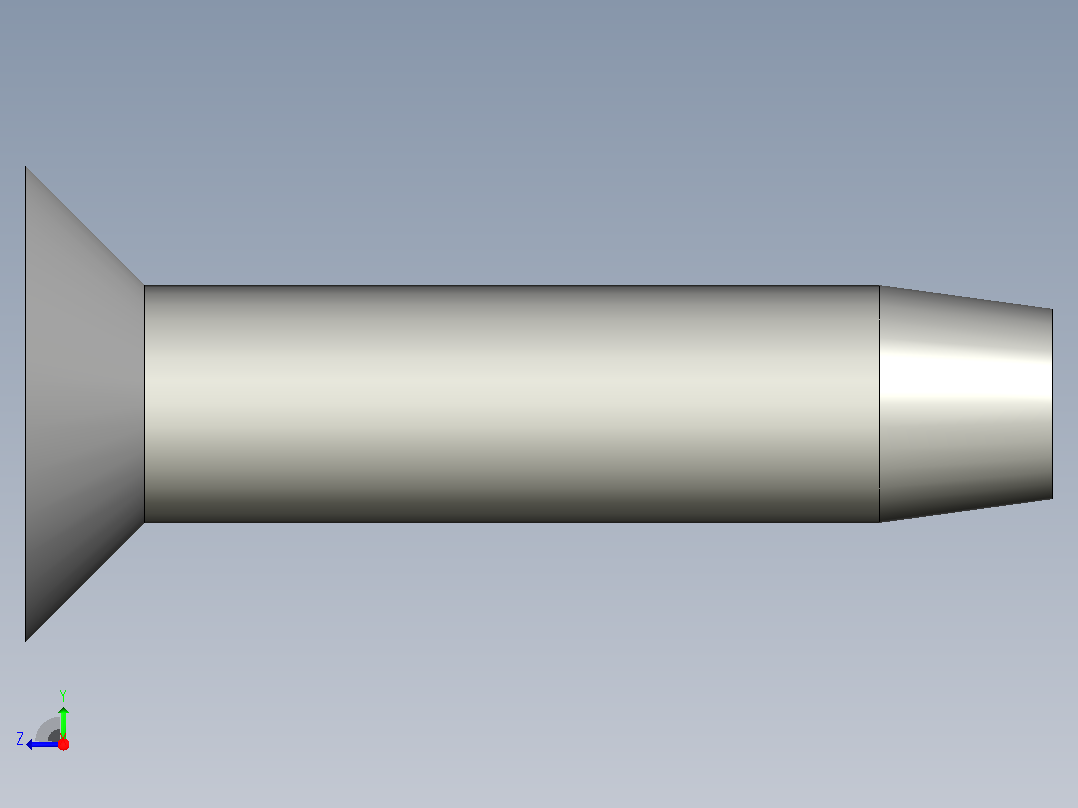 GB846_FH-85 H型槽F型沉头自攻螺钉右视图