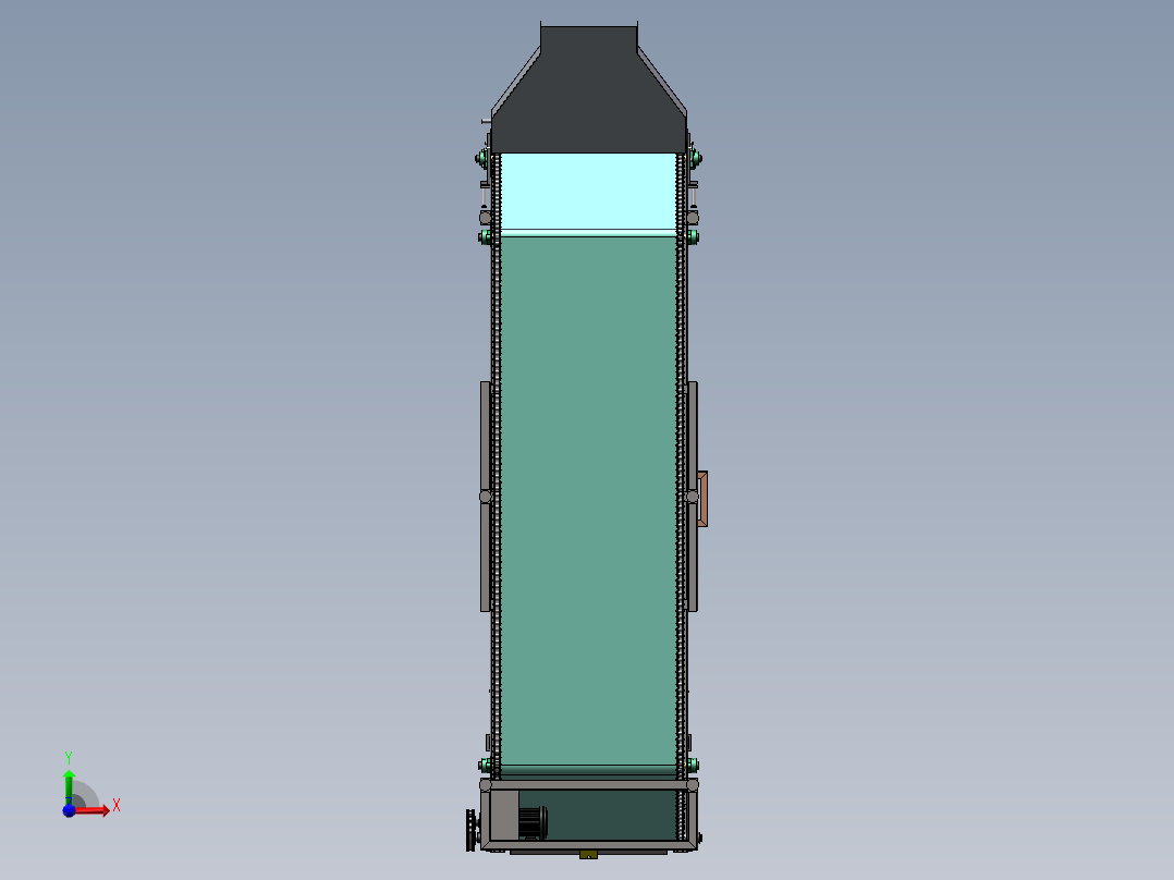 辣椒烘烤机含工程图sw18可编辑前视图
