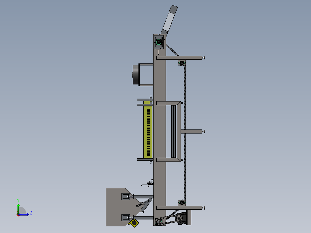 辣椒烘烤机含工程图sw18可编辑左视图