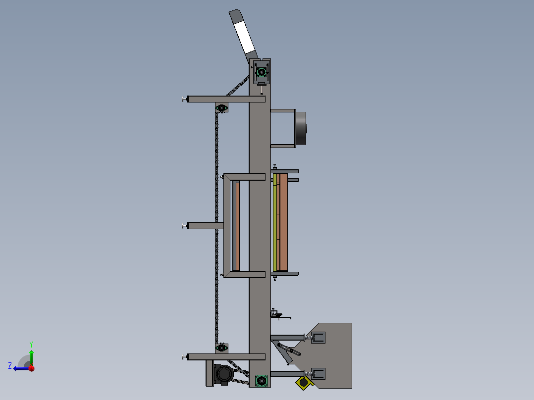 辣椒烘烤机含工程图sw18可编辑右视图