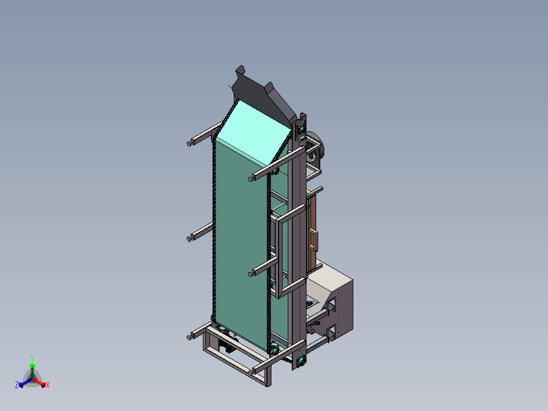 辣椒烘烤机含工程图sw18可编辑正等轴测图