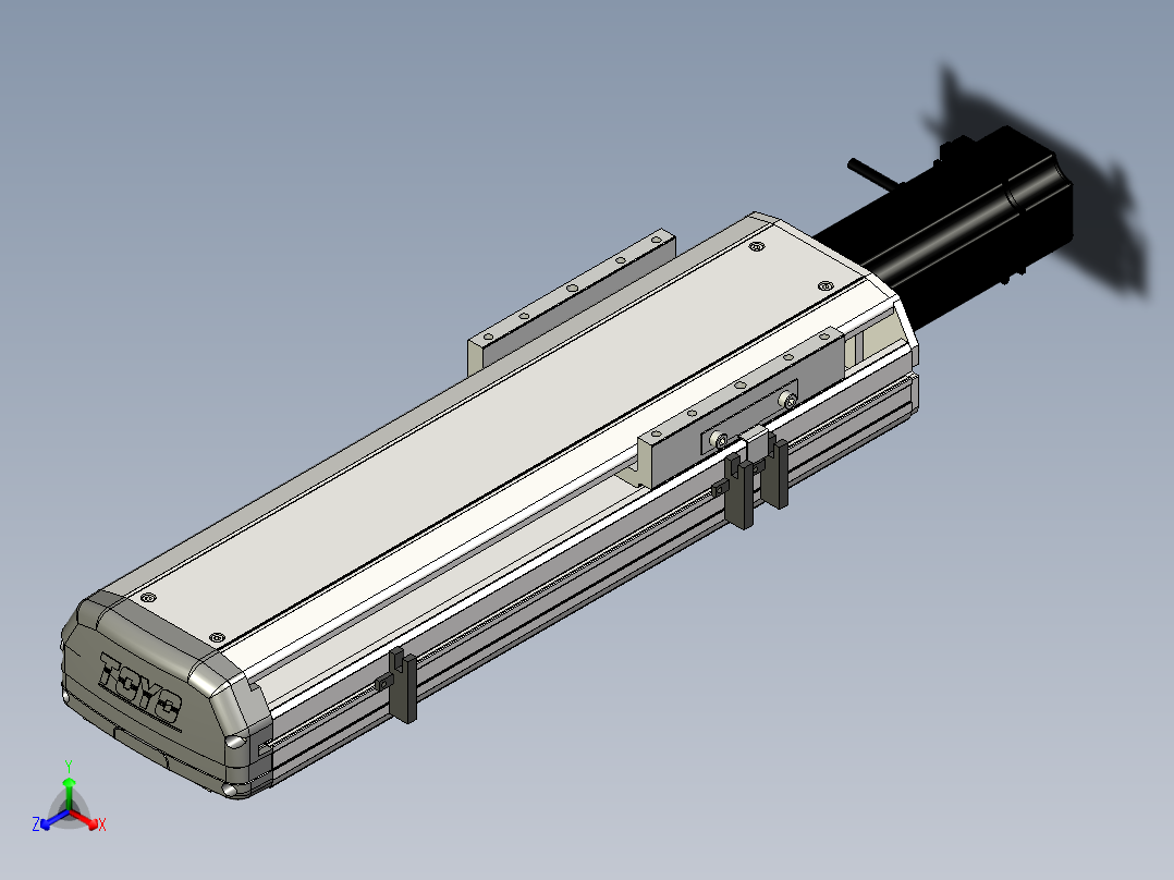 Toyo东佑达直线模组-ETH14-250-BC-400W+煞車-C4反正等轴测图