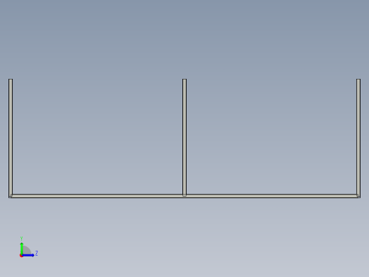 户外阳光棚3d图纸 户外停车遮阳棚3d图 室外阳左视缩略图