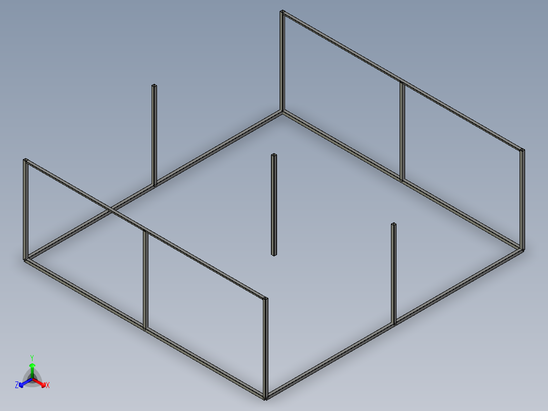 户外阳光棚3d图纸 户外停车遮阳棚3d图 室外阳正等轴测图