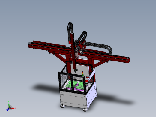 大型牛头式三轴桁架机械手数控车床上下料桁架机械手