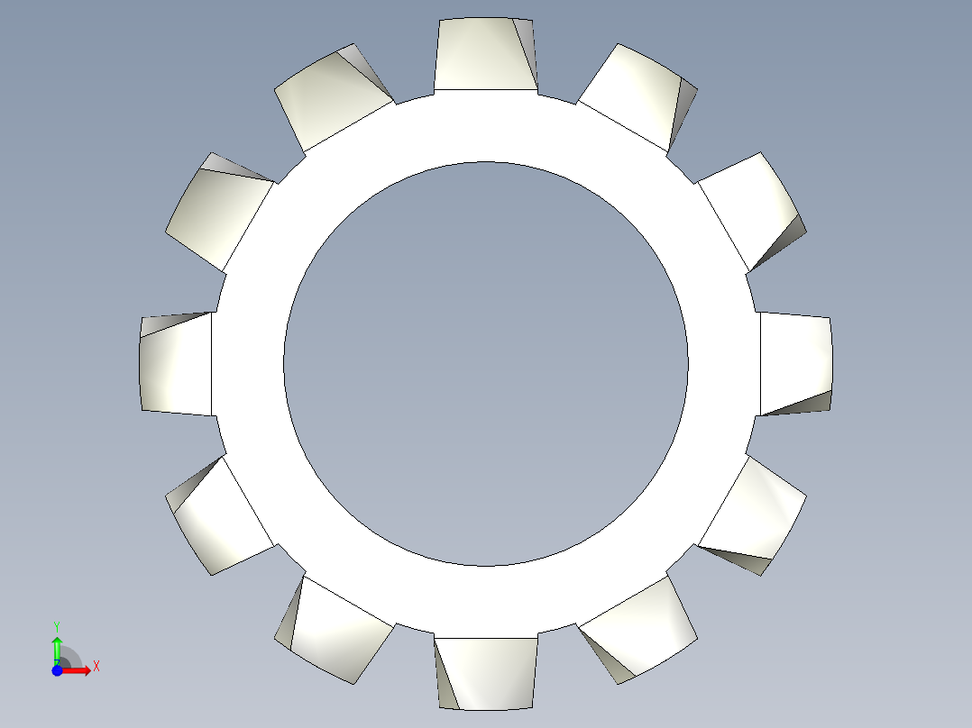 垫圈 外牙锁 公制-EXTERNAL TOOTH LOCK WASHER for M10 SCREW.x_t前视图