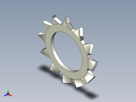 垫圈 外牙锁 公制-EXTERNAL TOOTH LOCK WASHER for M10 SCREW.x_t正等轴测缩略图