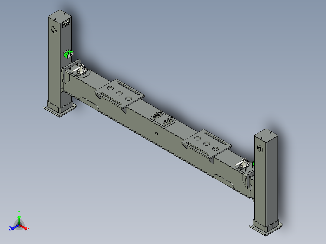 212单腔辅助支腿三维模型