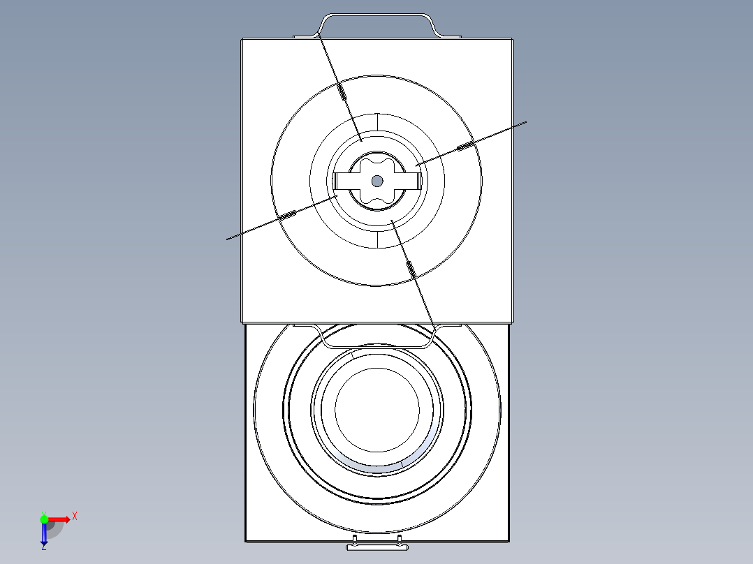 以酒精为燃料的炉子俯视图