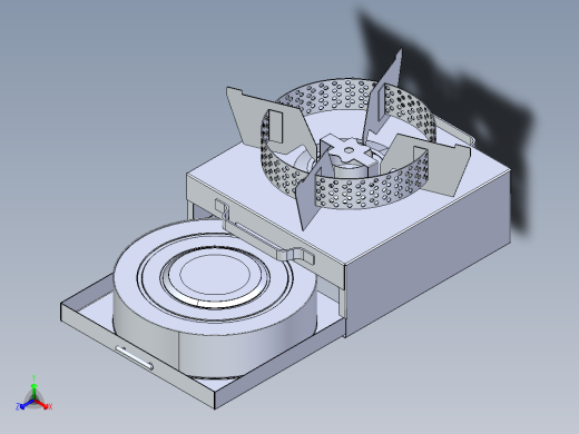 以酒精为燃料的炉子正等轴测缩略图