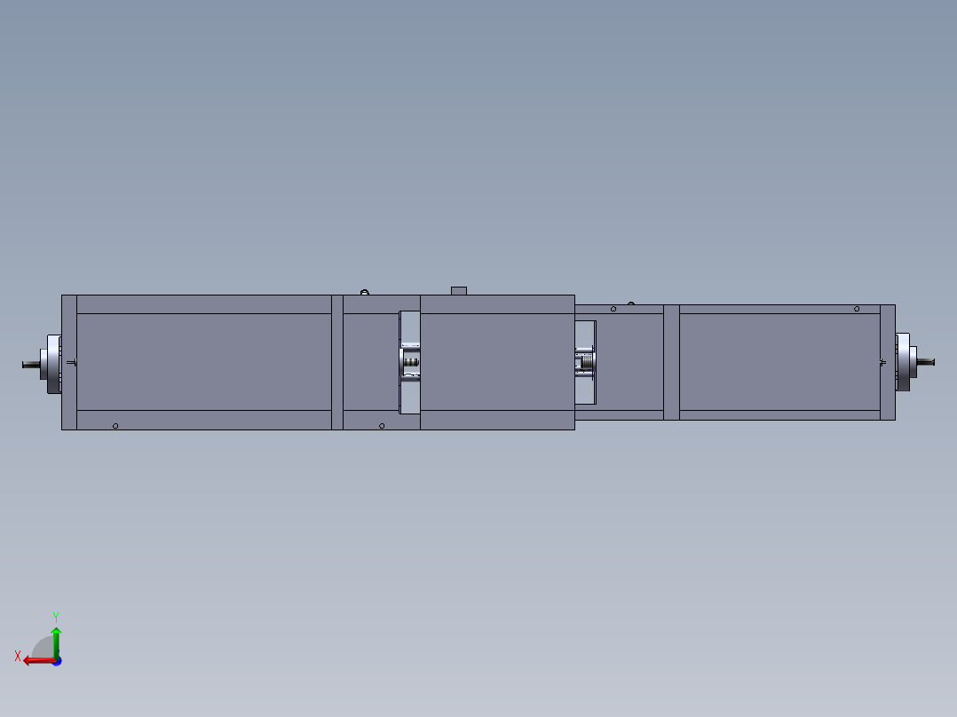半轴壳体左右两面孔加工组合机床的总体设计后视图