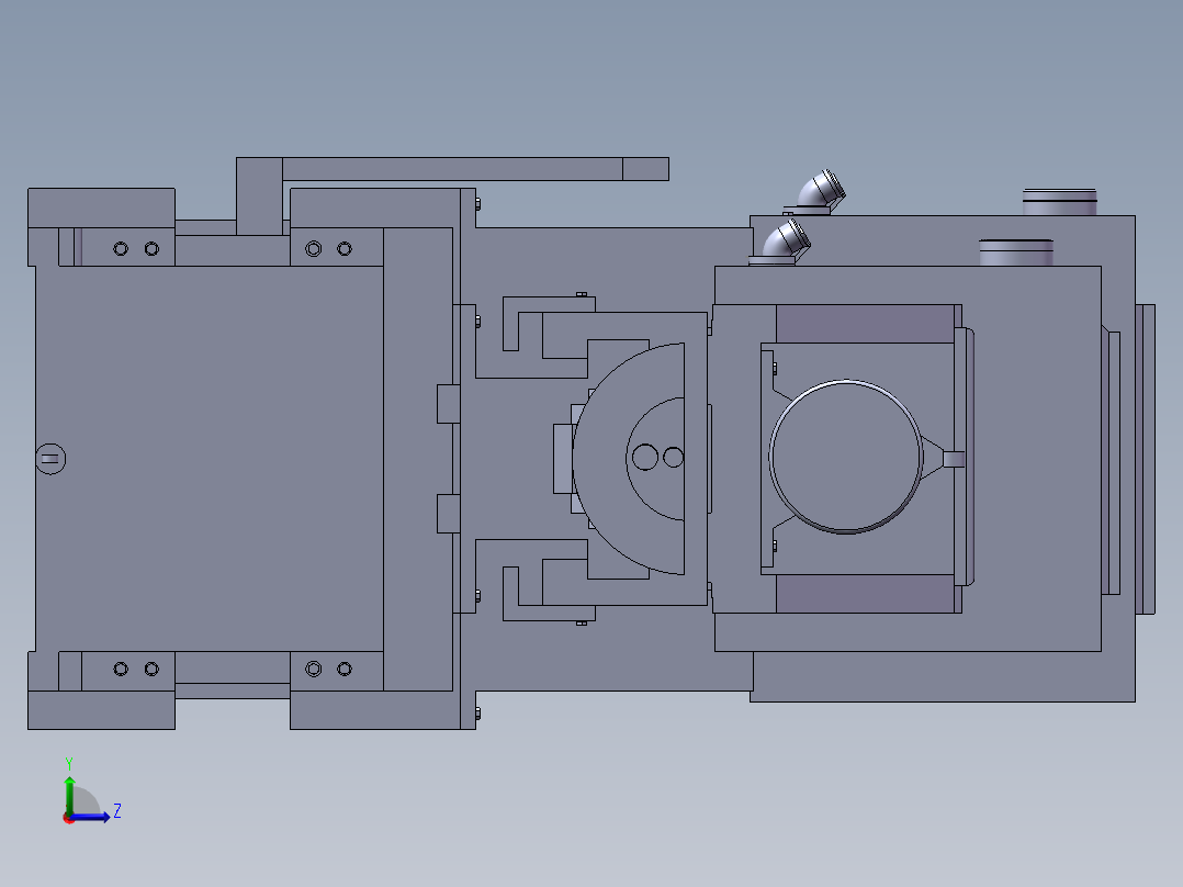 半轴壳体左右两面孔加工组合机床的总体设计左视图