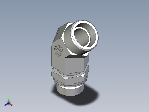 卡套式工业通用硬管接头EO_Adjustable_locknut_45_deg_elbow_VEE18LMOROMDCF