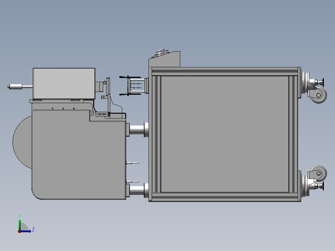 高精度自动贴标机左视图