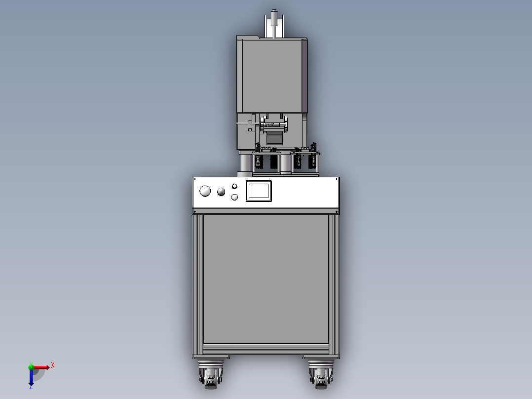高精度自动贴标机俯视图