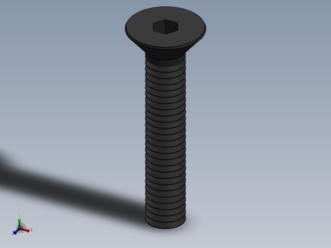 紧固件-0.3100 Allen Flathead主视图