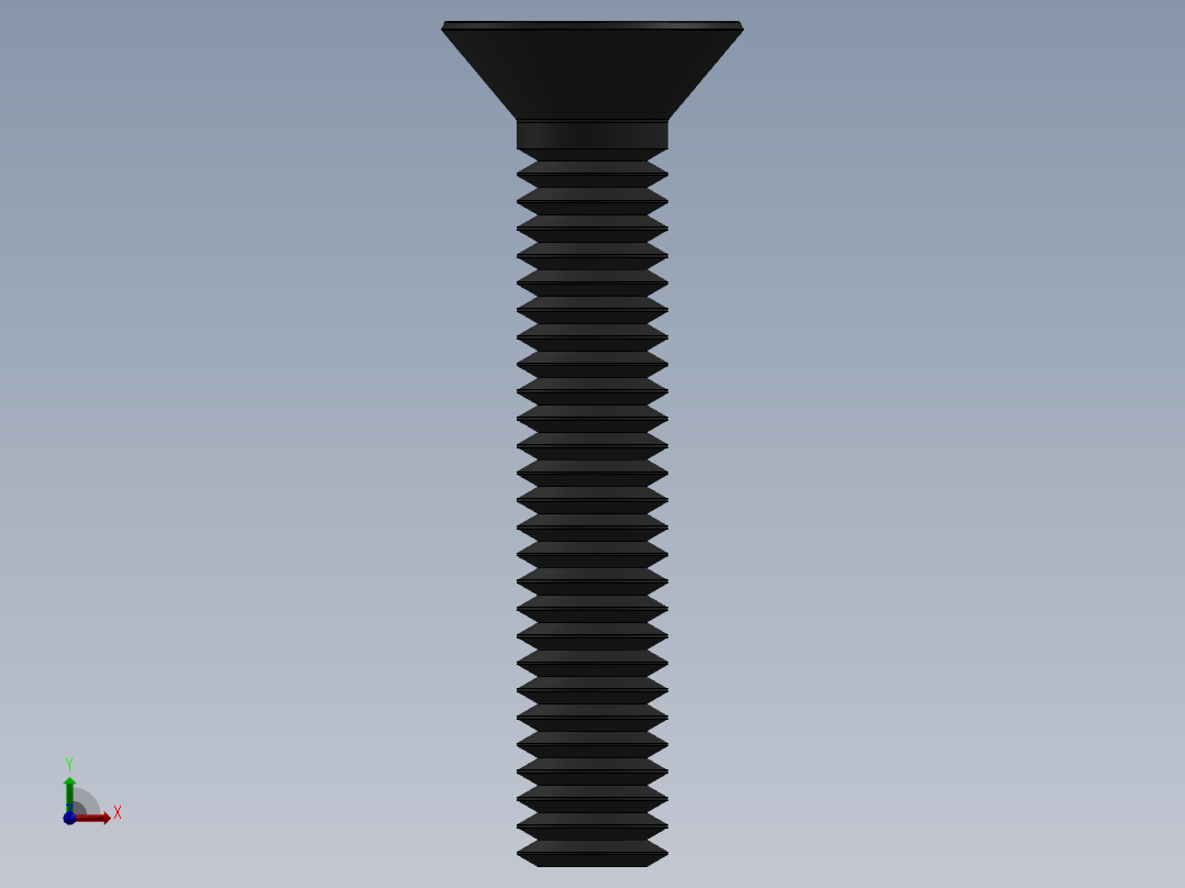 紧固件-0.3100 Allen Flathead前视图