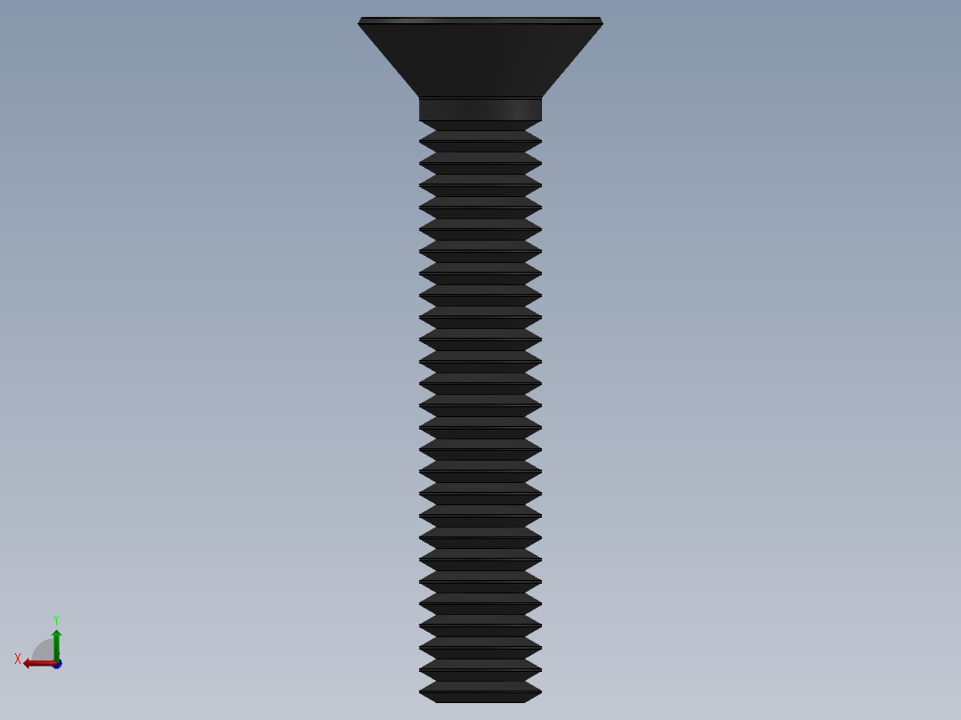 紧固件-0.3100 Allen Flathead后视图