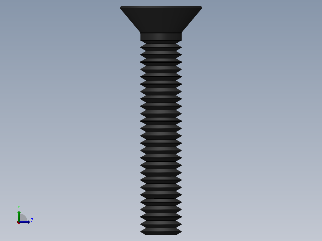 紧固件-0.3100 Allen Flathead左视图