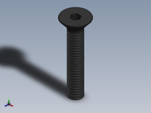 紧固件-0.3100 Allen Flathead正等轴测缩略图