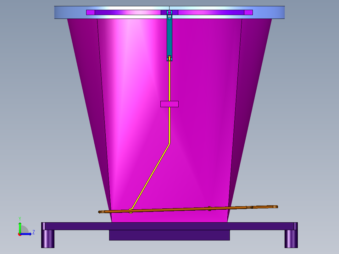 脚踏开盖的垃圾桶左视图