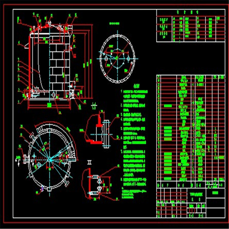 内浮顶储罐图CAD图纸（带说明书）机械设计参考资料设计素材